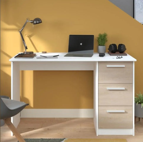مكتب مودرن 120×40سم-أبيض× خشبي RA-F120