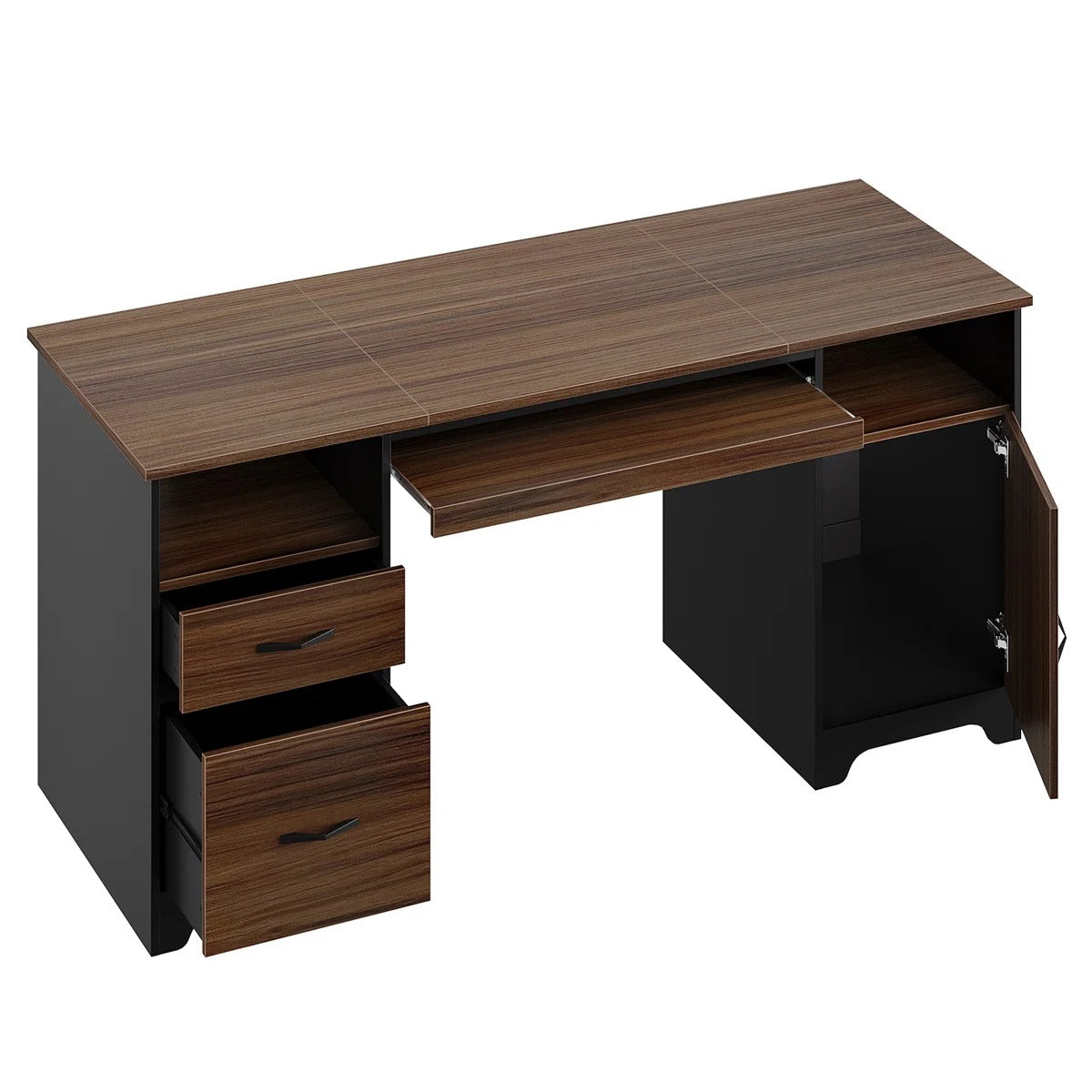 مكتب مودرن 140×40سم-بني× أسود  RA-F122