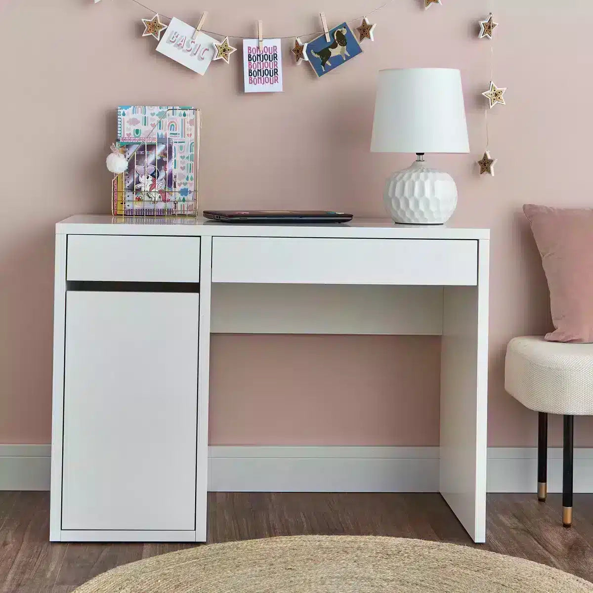 Modern desk 105x50cm - White RA-F21