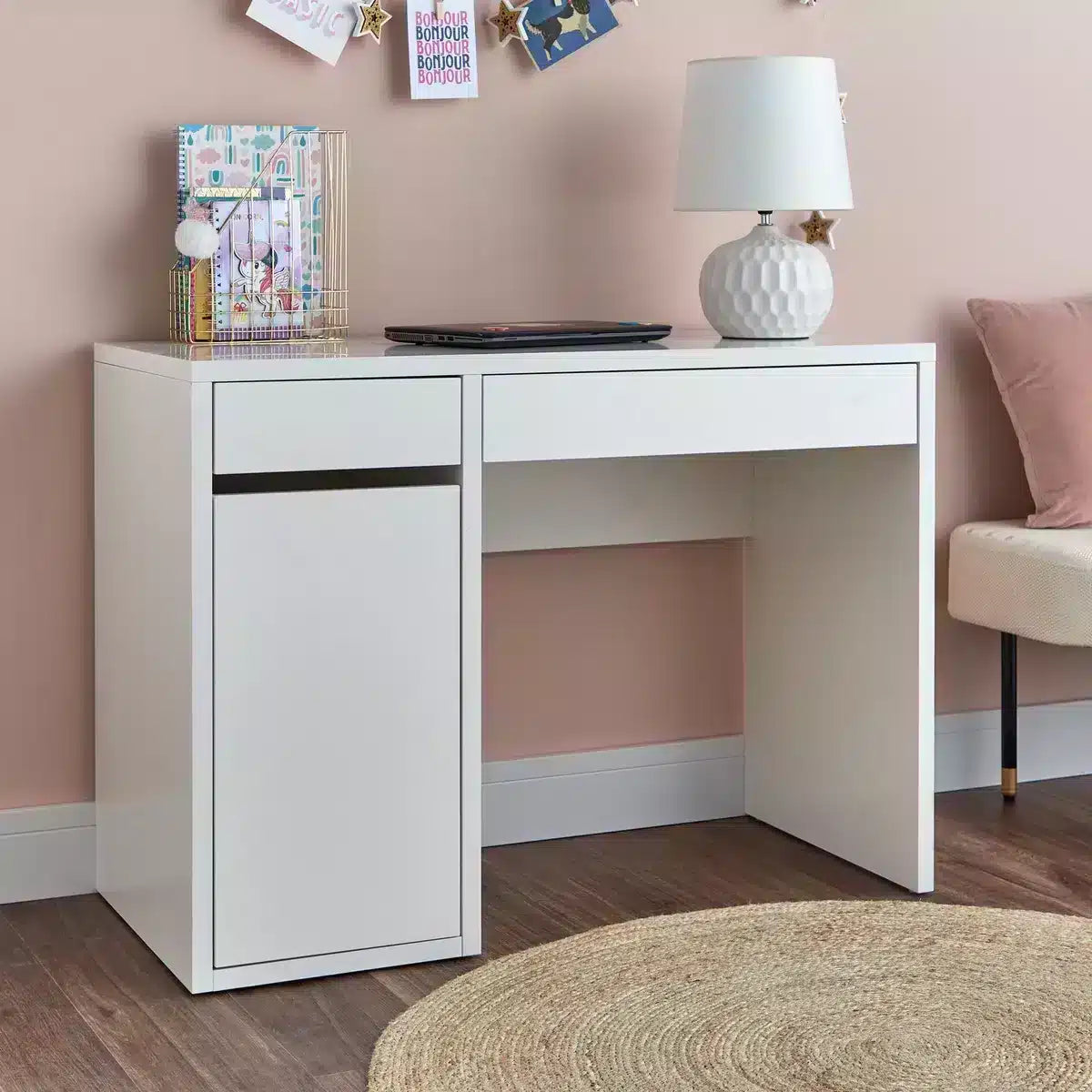 Modern desk 105x50cm - White RA-F21