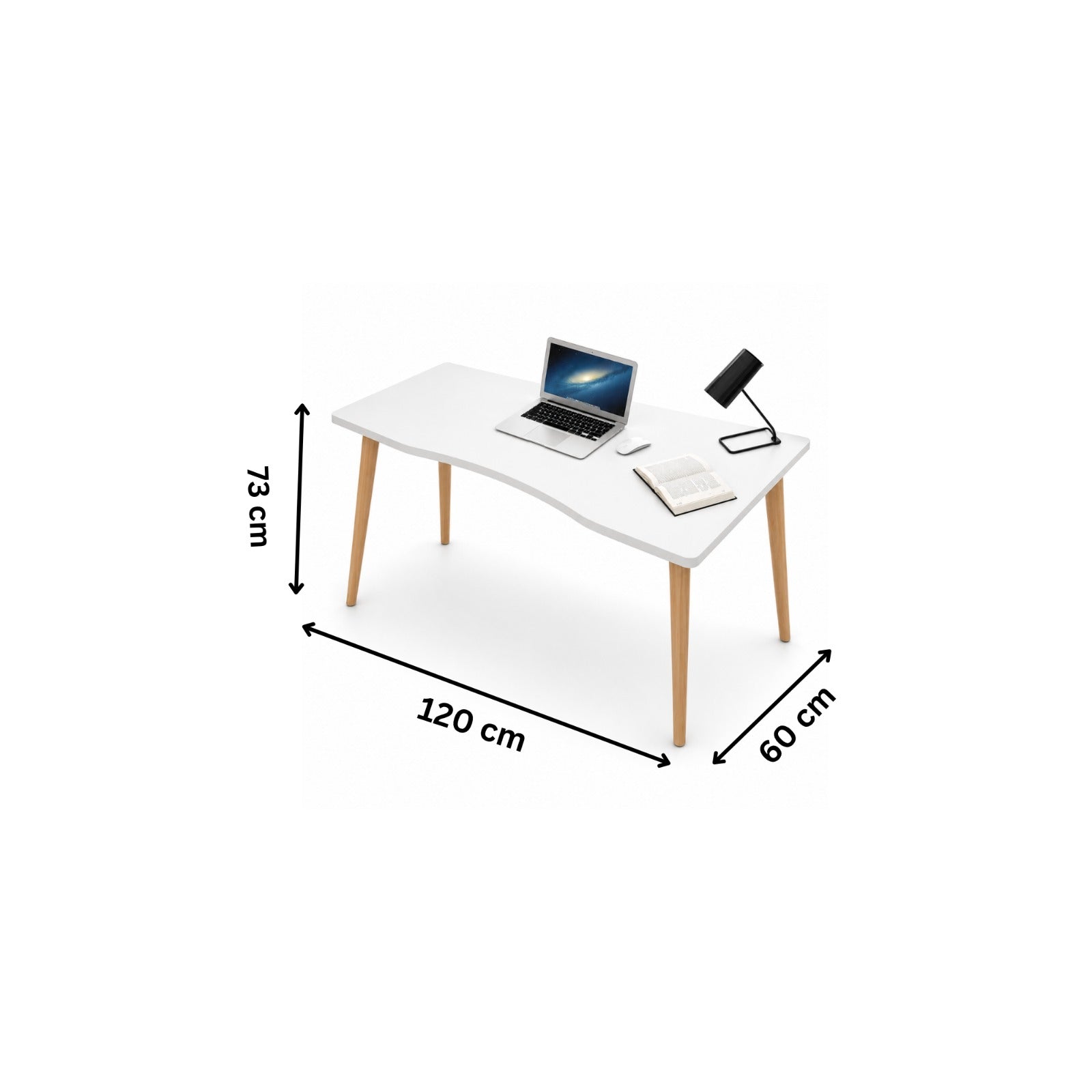 مكتب مودرن 120×60سم-ابيض RA-F24