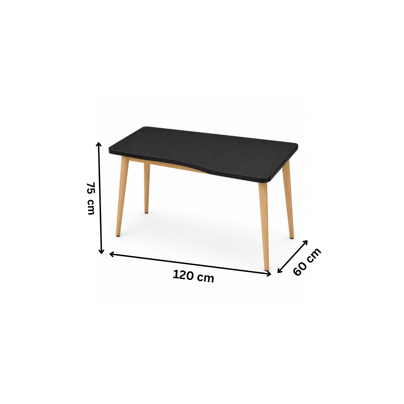 مكتب مودرن 120×60سم - أسود RA-F26