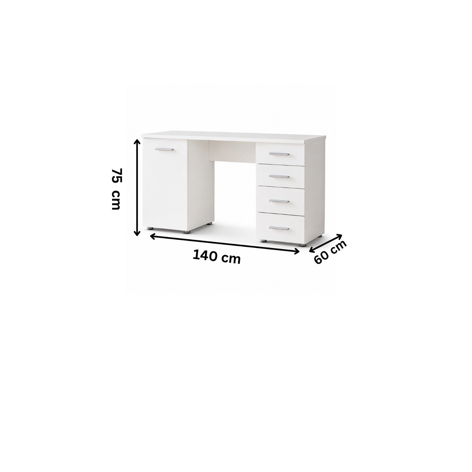 مكتب مودرن 140×60سم-ابيض RA-F28