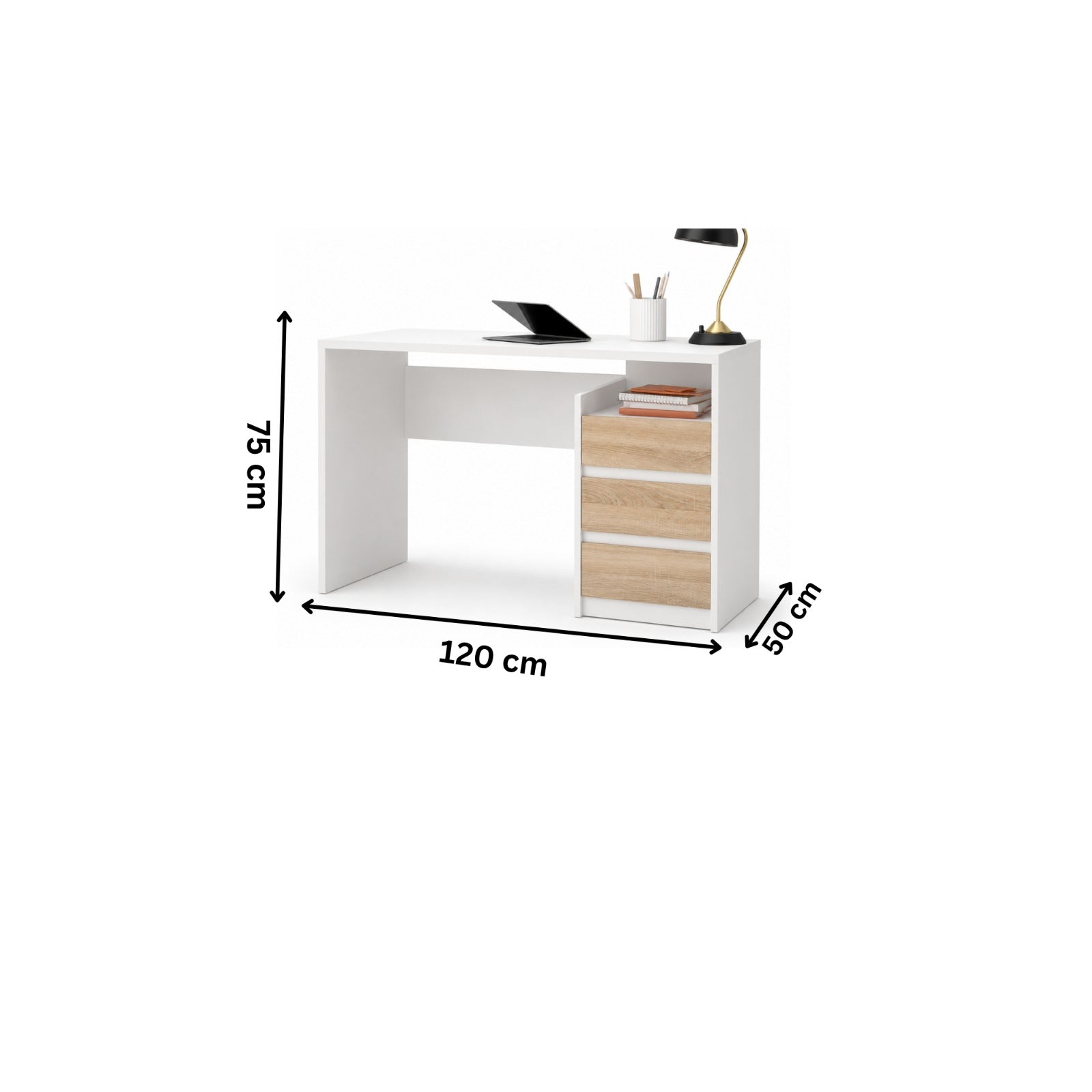 مكتب مودرن 120×50سم-ابيض RA-F29