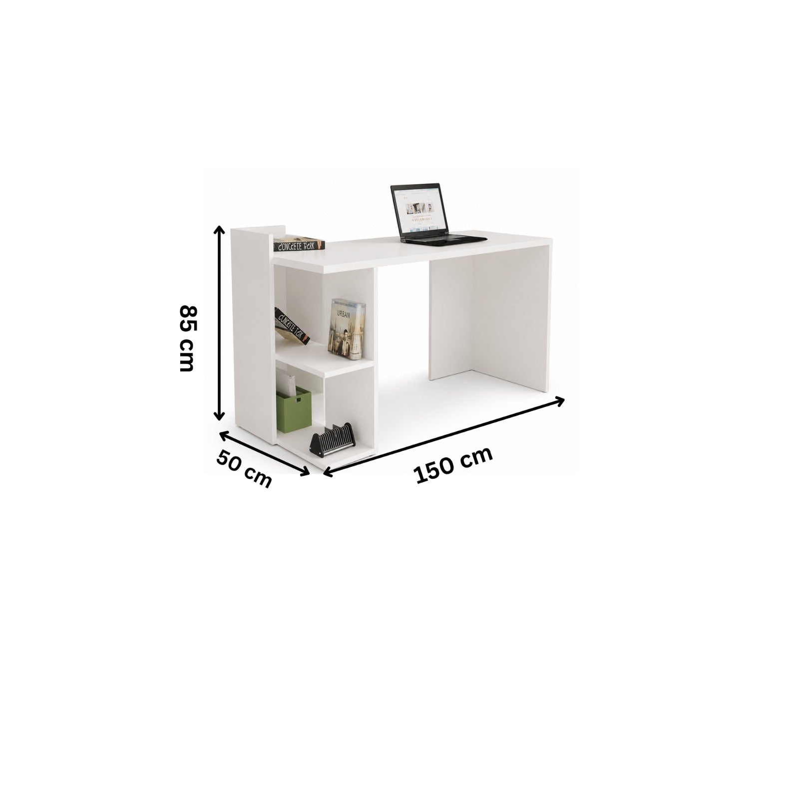 Modern desk 150x50cm - White RA-F31