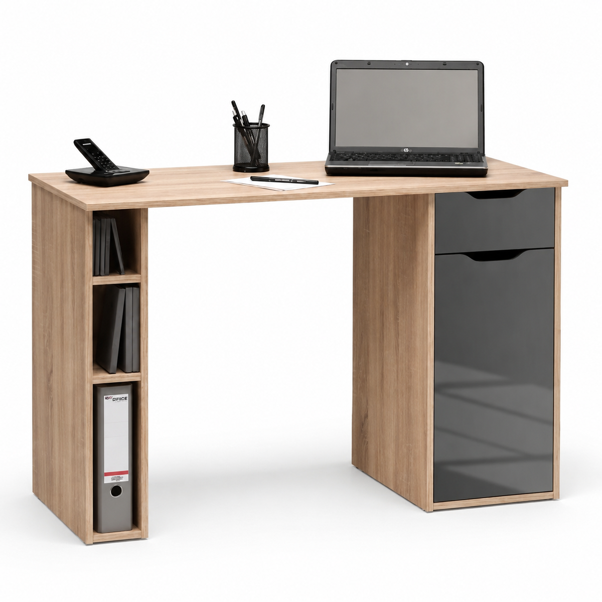 مكتب مودرن 140×55سم-خشبي×رمادي RA-F32