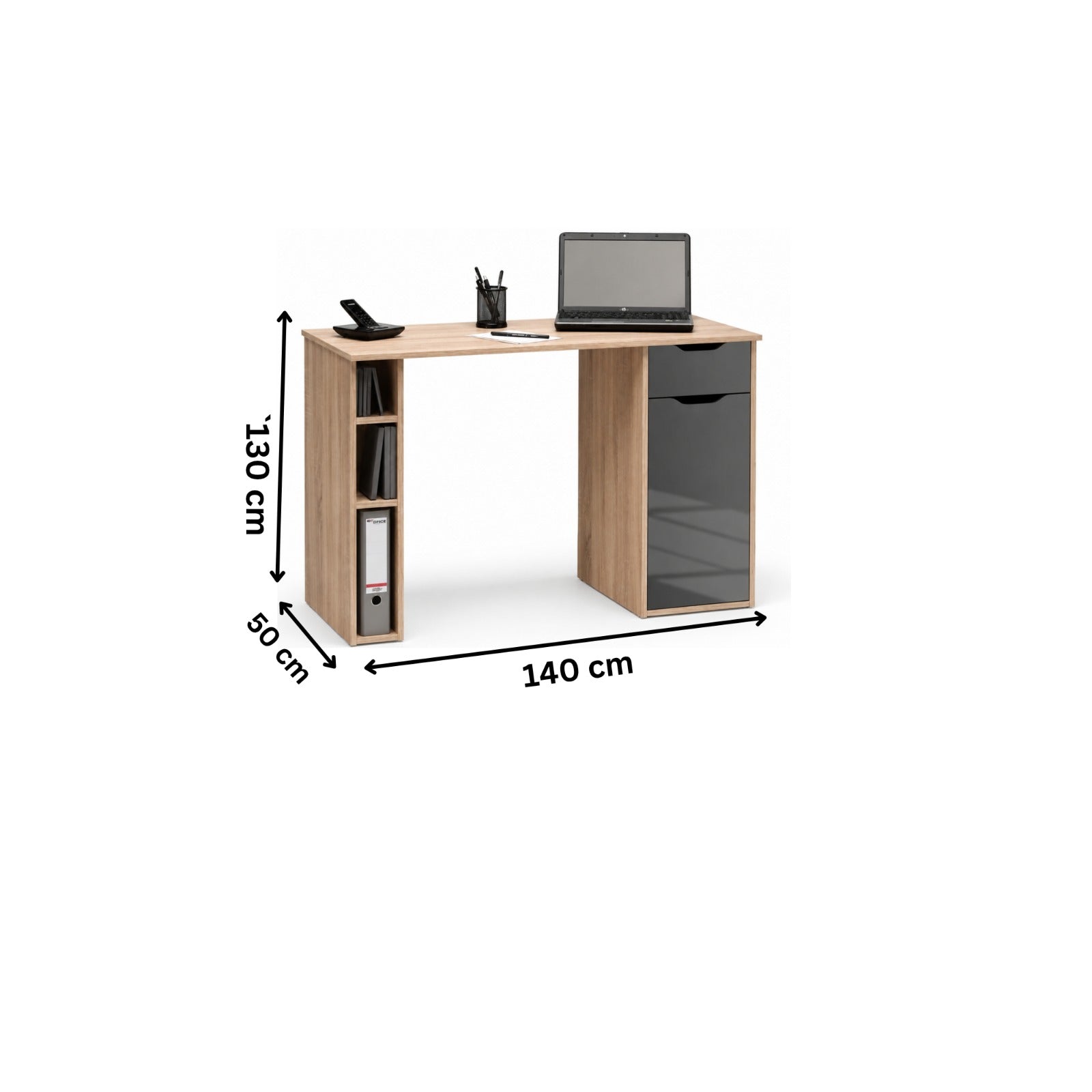 Modern desk 120x50cm - Wood x Gray RA-F32