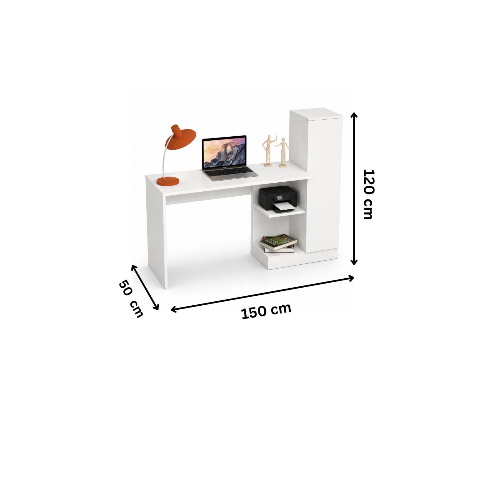 Modern desk 150x50cm - White RA-F36