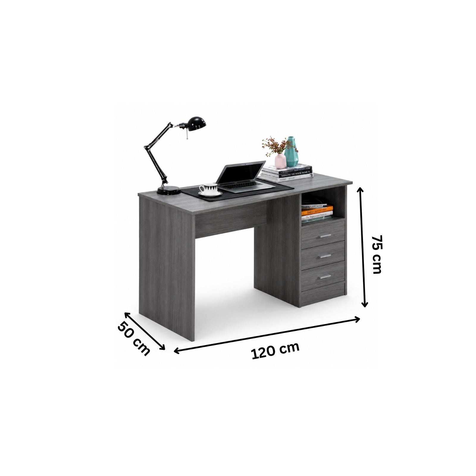 مكتب مودرن 120×50سم-رمادي RA-F51