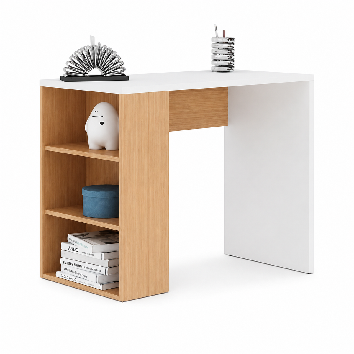 مكتب مودرن 120×55سم -ابيض×بيج RA-F52