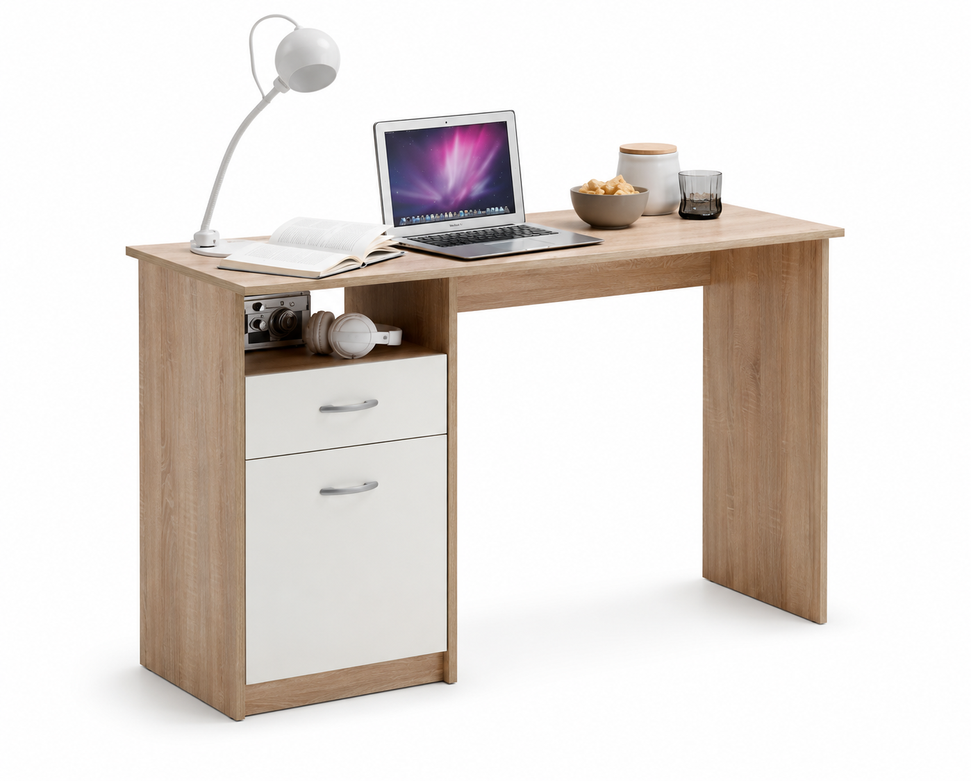 مكتب مودرن 120×55سم- خشبي×أبيض  RA-F81