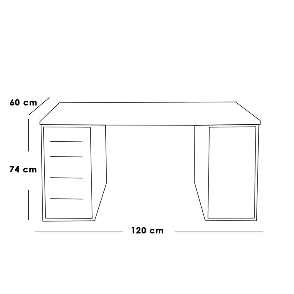 مكتب مودرن 120×60سم- أبيض RA-F84