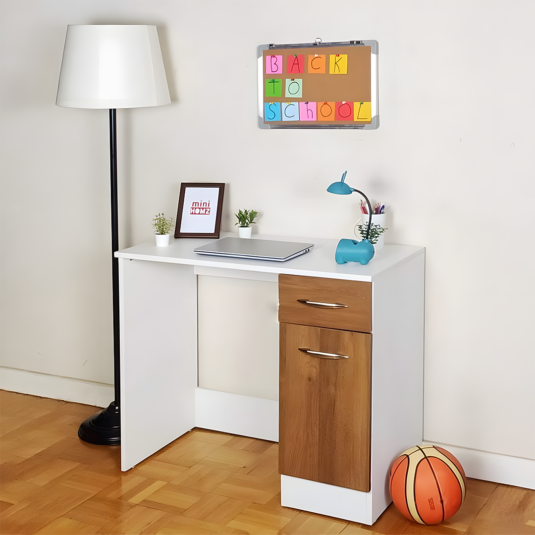 Modern desk 120x40cm - White x Wood RA-F86