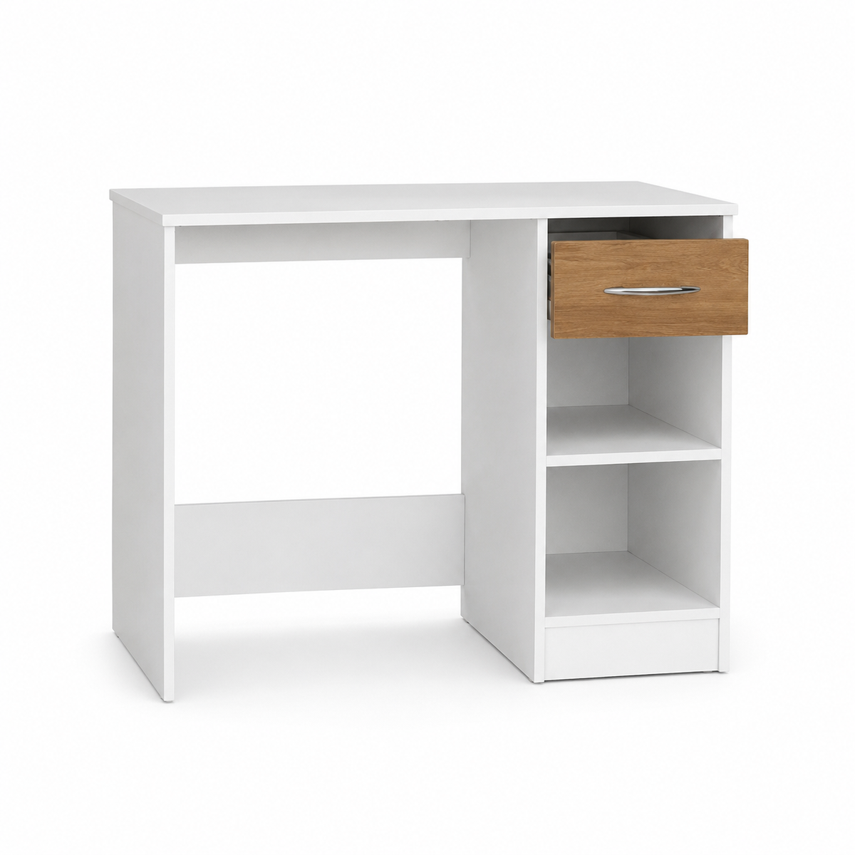 مكتب مودرن 90×55سم- أبيض×خشبي RA-F88