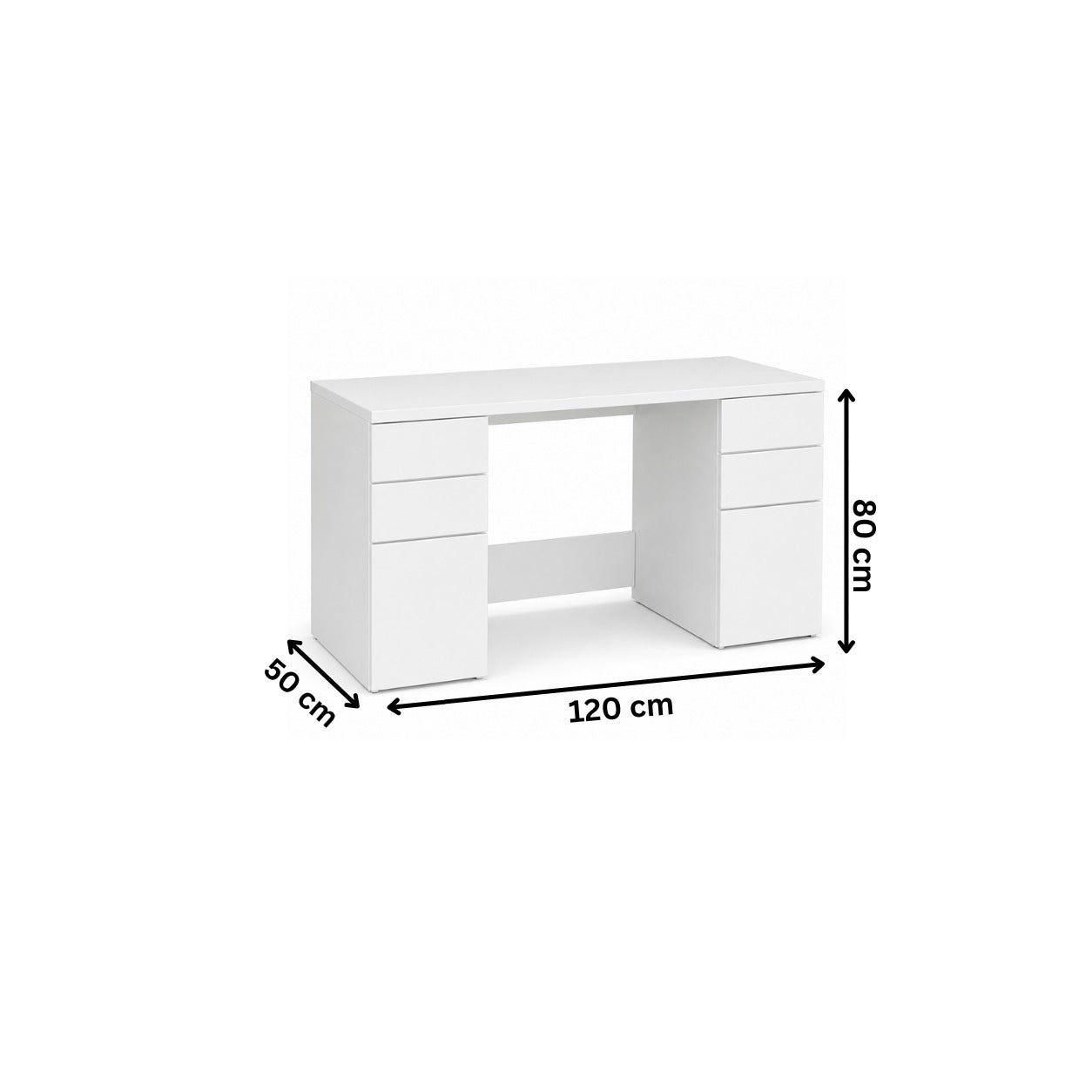 Modern desk 120x50cm - White RA-F89