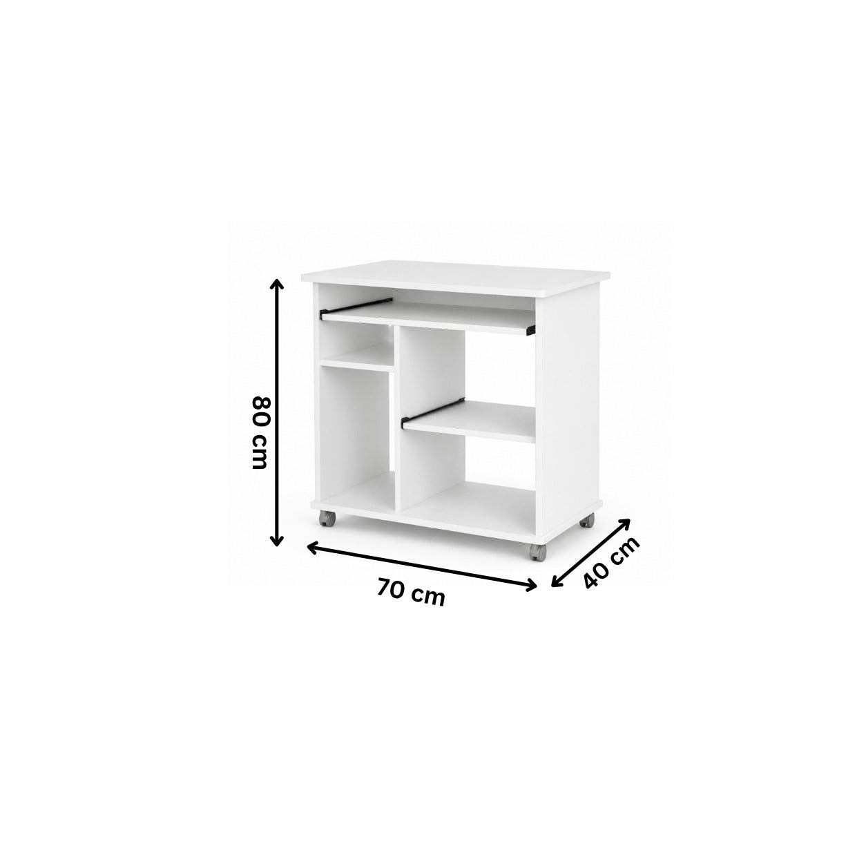مكتب مودرن 70×40سم- أبيض RA-F90