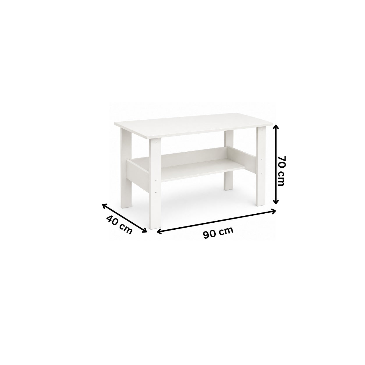 مكتب مودرن 90×40سم- أبيض RA-F91