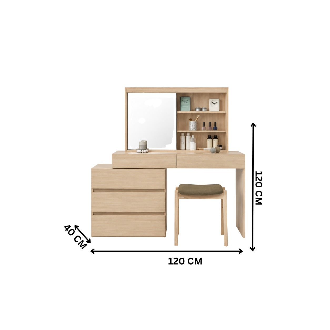 Modern Dressing Table 120x40cm - Beige RA-H33