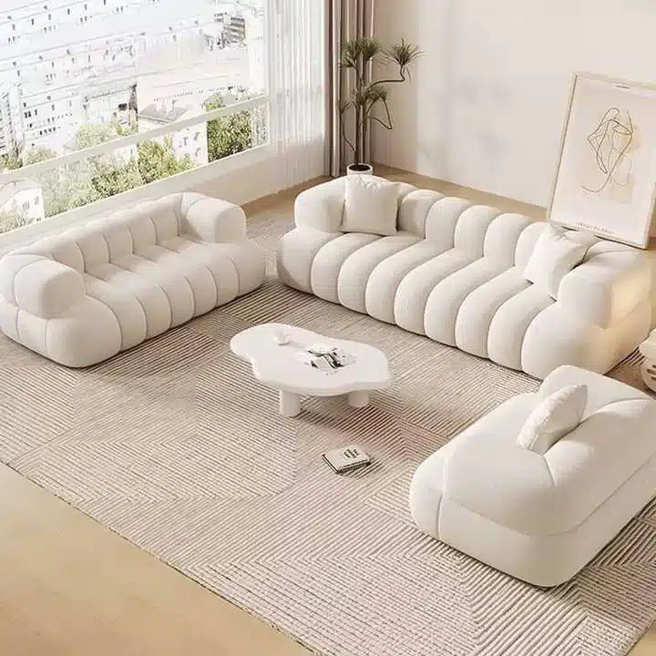 Modern 3-piece sofa set - White RA-LR35