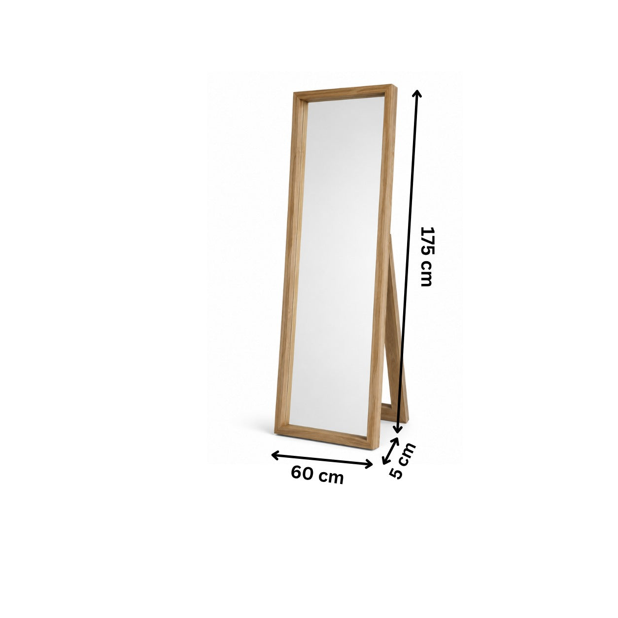 Standing mirror 60x175cm - Brown RA-M12