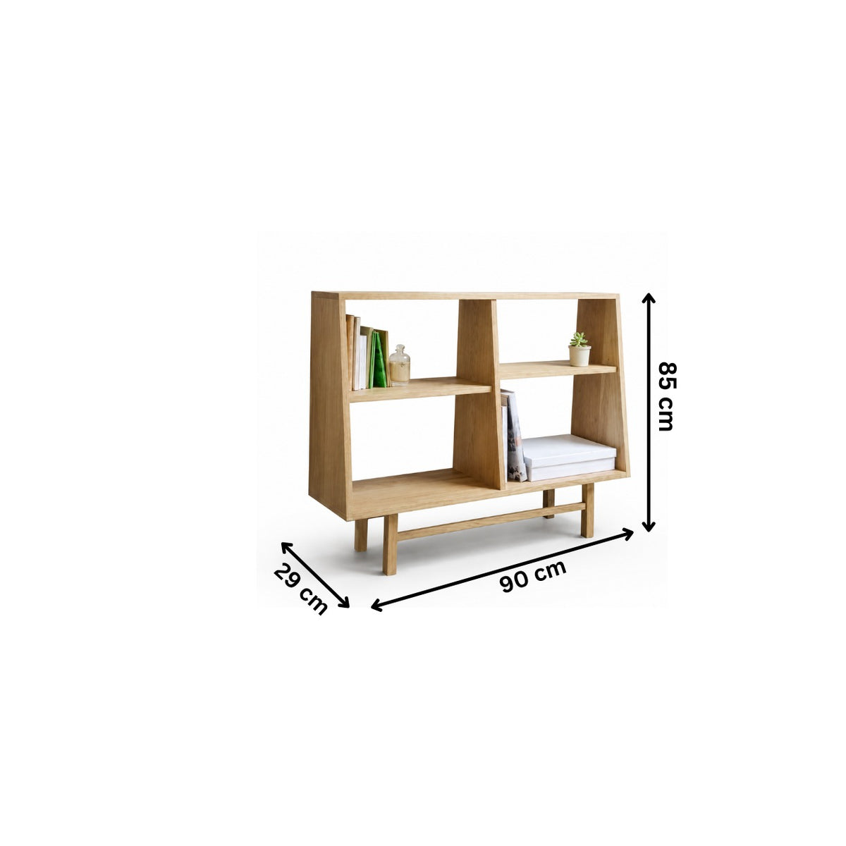 Modern Bookcase 90x29cm - Beige RA-MK41
