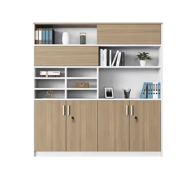 Modern Bookcase 160x200cm - Wood x White RA-MK54