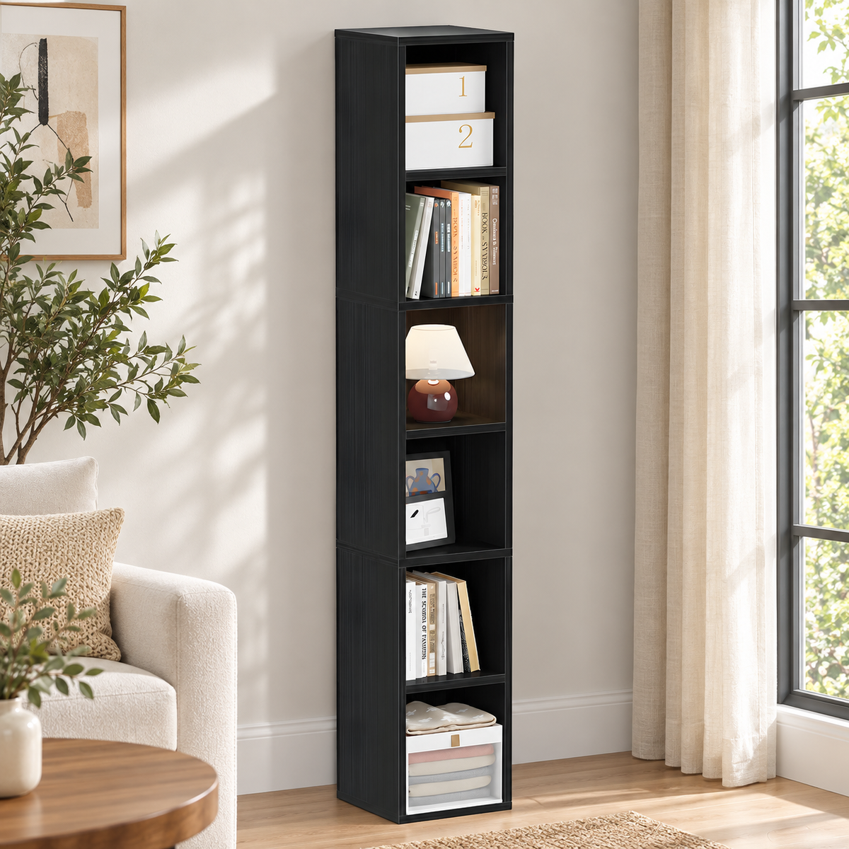 مكتبة مودرن 30×160سم-أسود RA-mk99