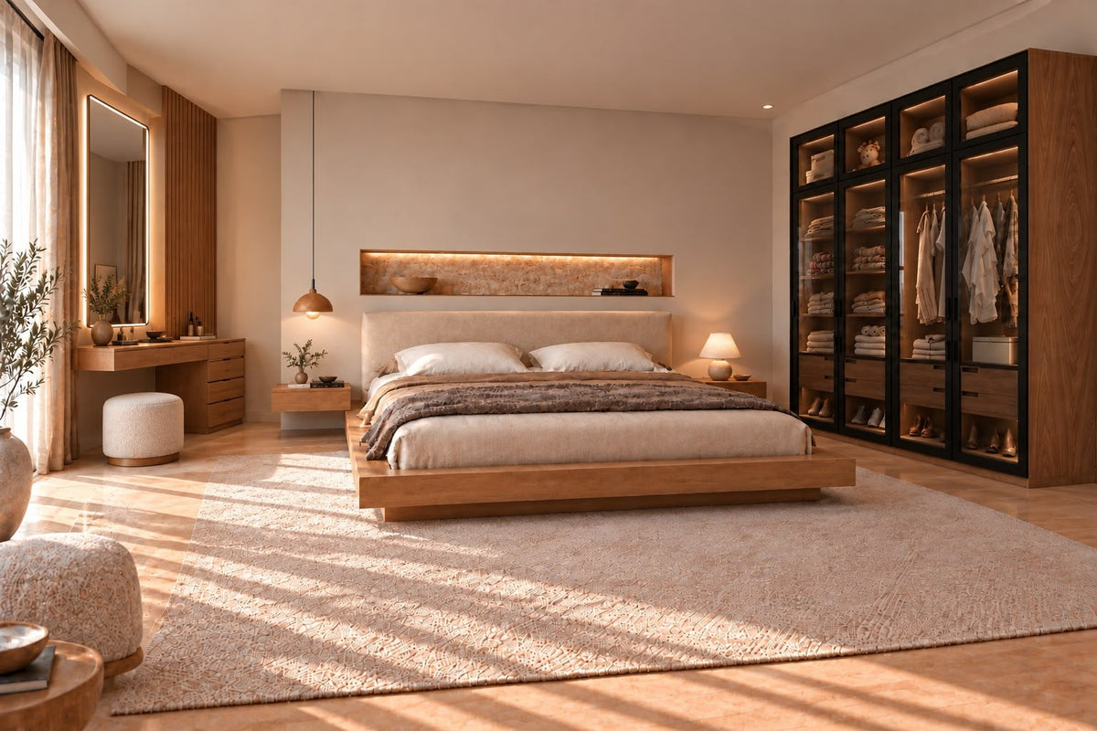 Modern 5-Piece Bedroom Set - Multicolored - RA-MR60