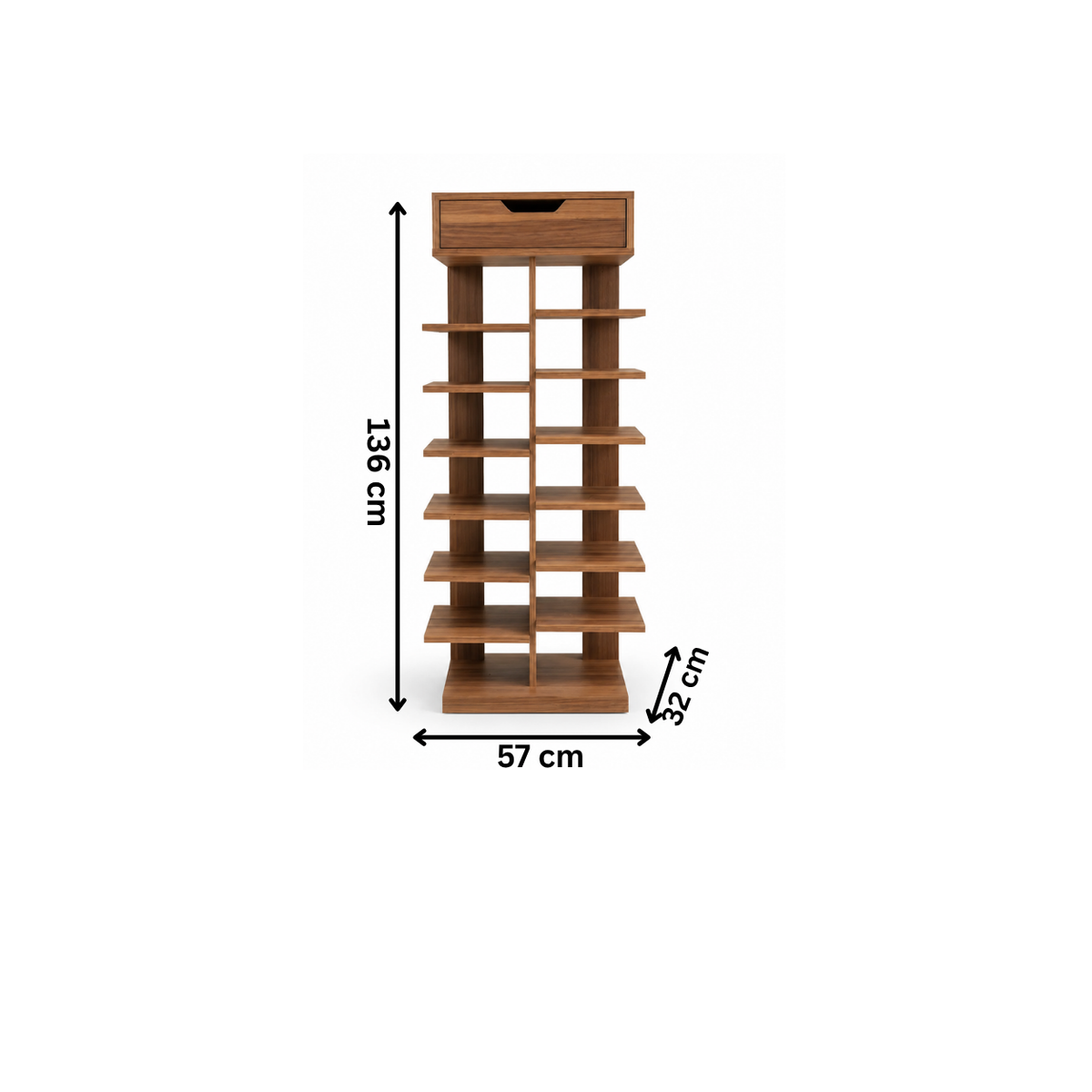 Modern shoe rack 57×32cm - wooden RA-S106