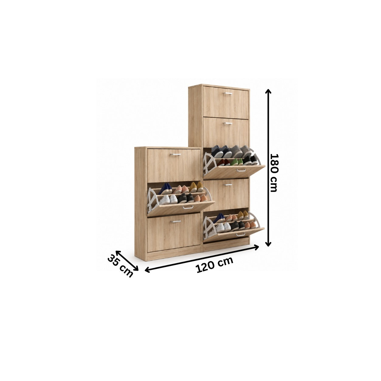 Shoe rack 120x35cm - Wooden RA-S60