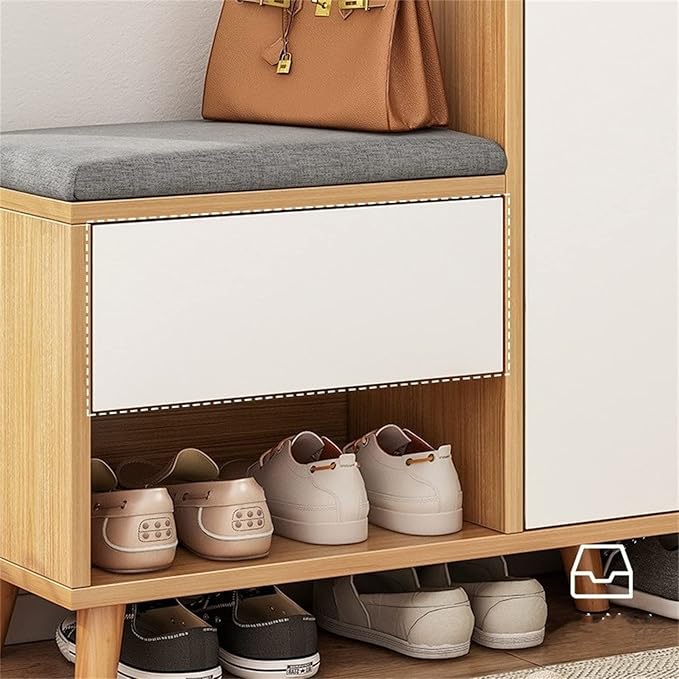 Shoe rack 140x35cm - Beige x White RA-S75