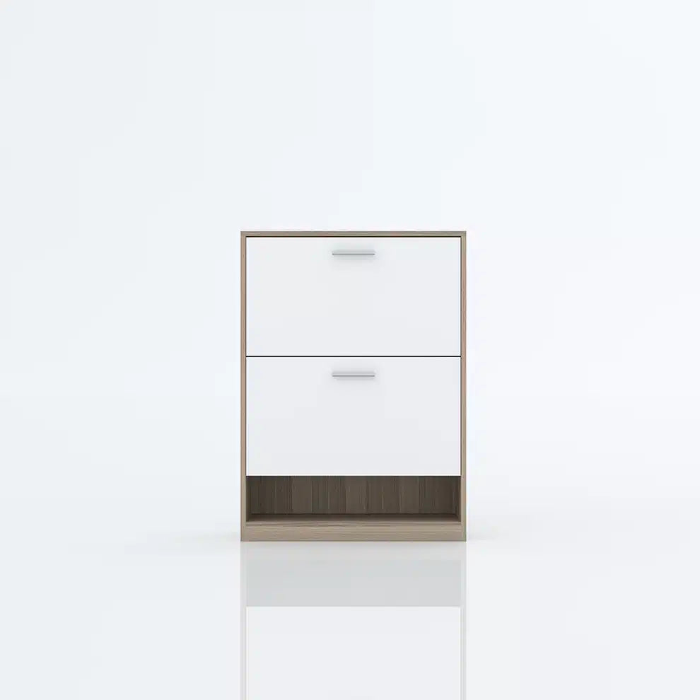 Modern shoe rack 80x30cm - Wood x White RA-S83