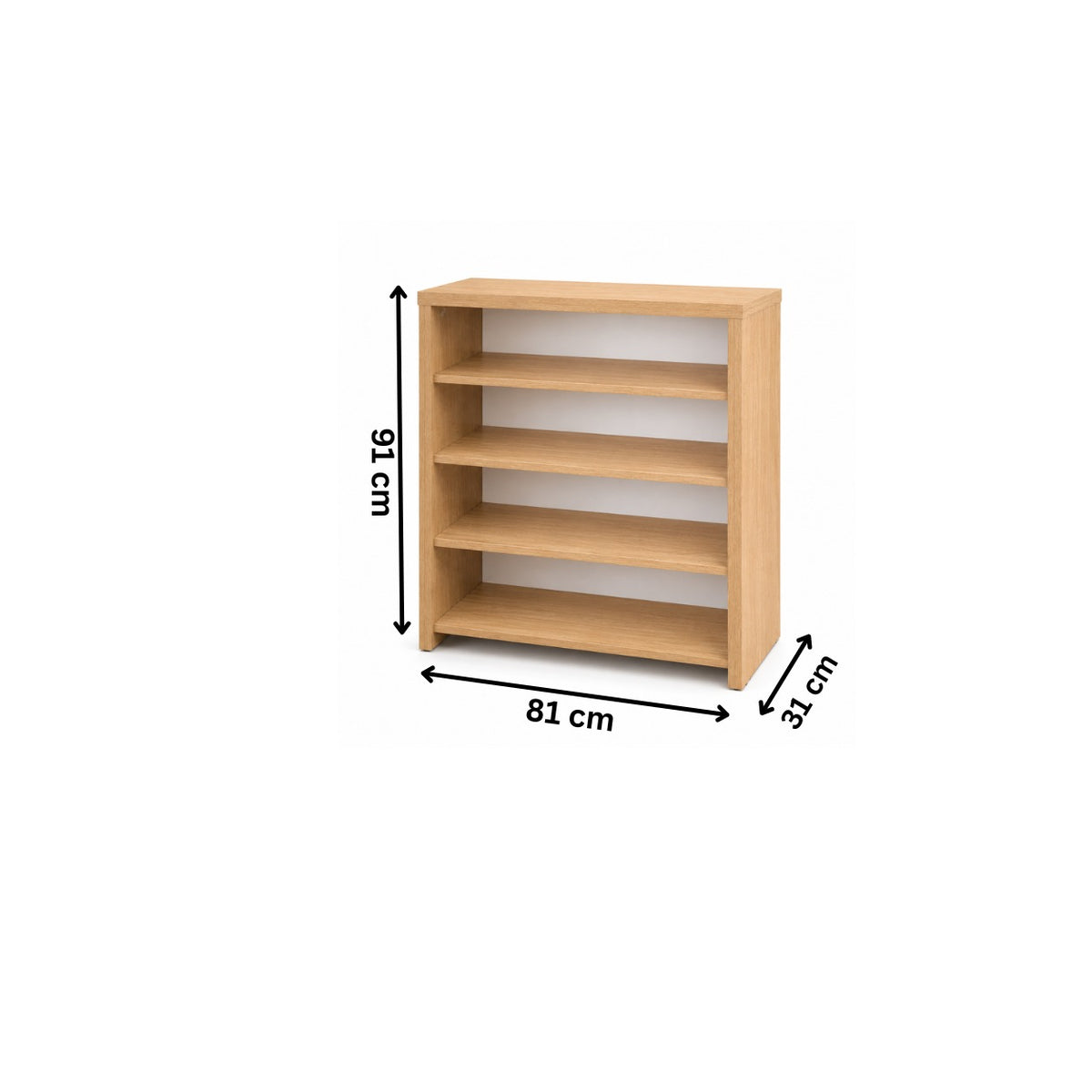 Modern shoe rack 81x31cm - wooden RA-S95