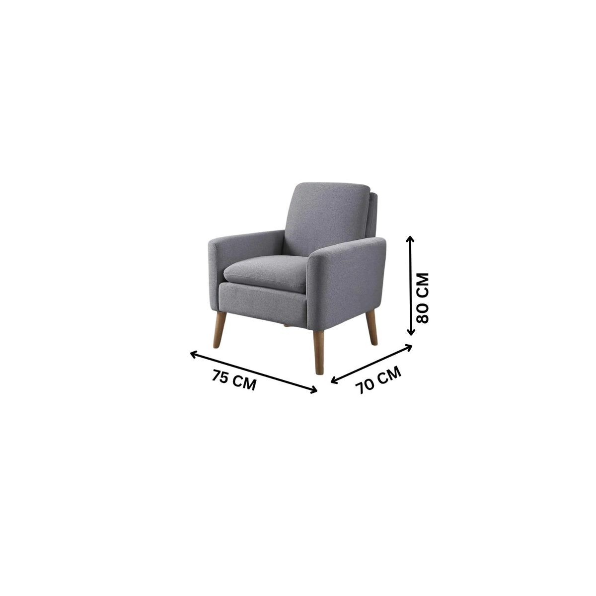 Armchair 75x70cm - Gray RA-SF147