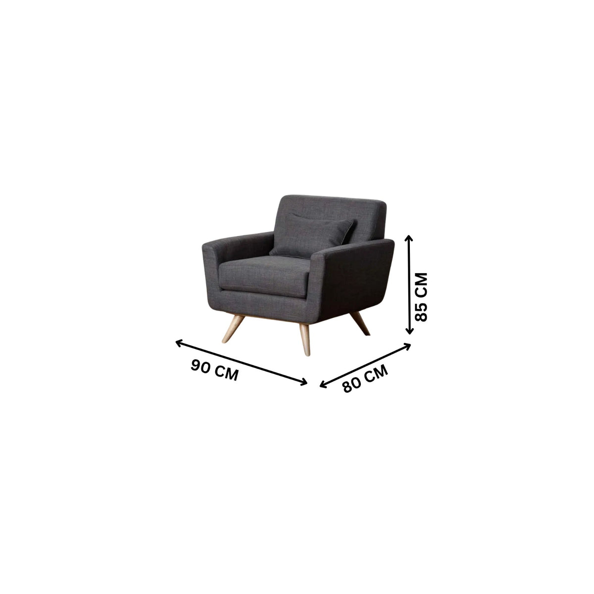 Armchair 90x80cm - Dark Grey RA-SF148