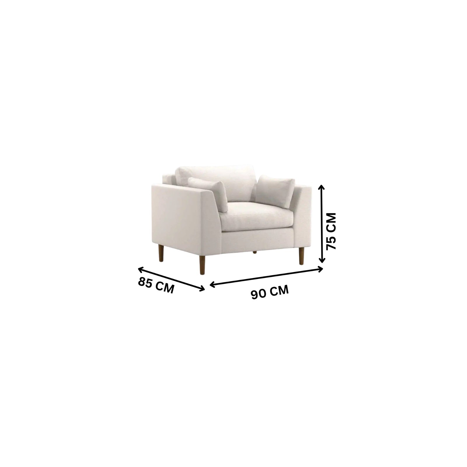 Armchair 90x85cm - Off White RA-SF149