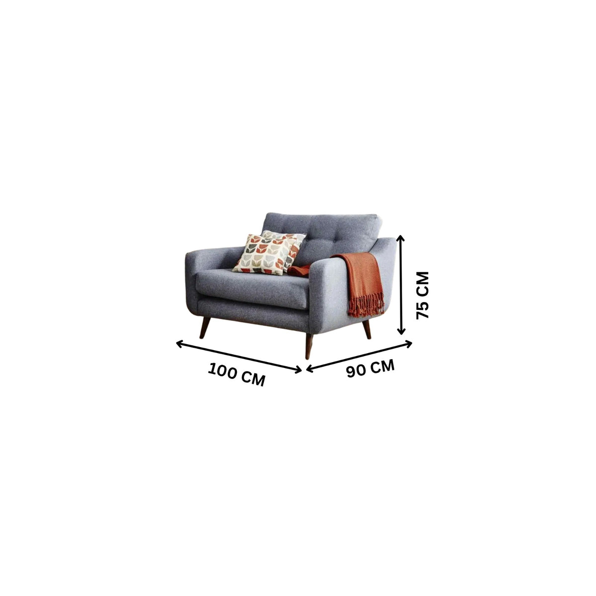 Armchair 100x90cm - Light Gray RA-SF151