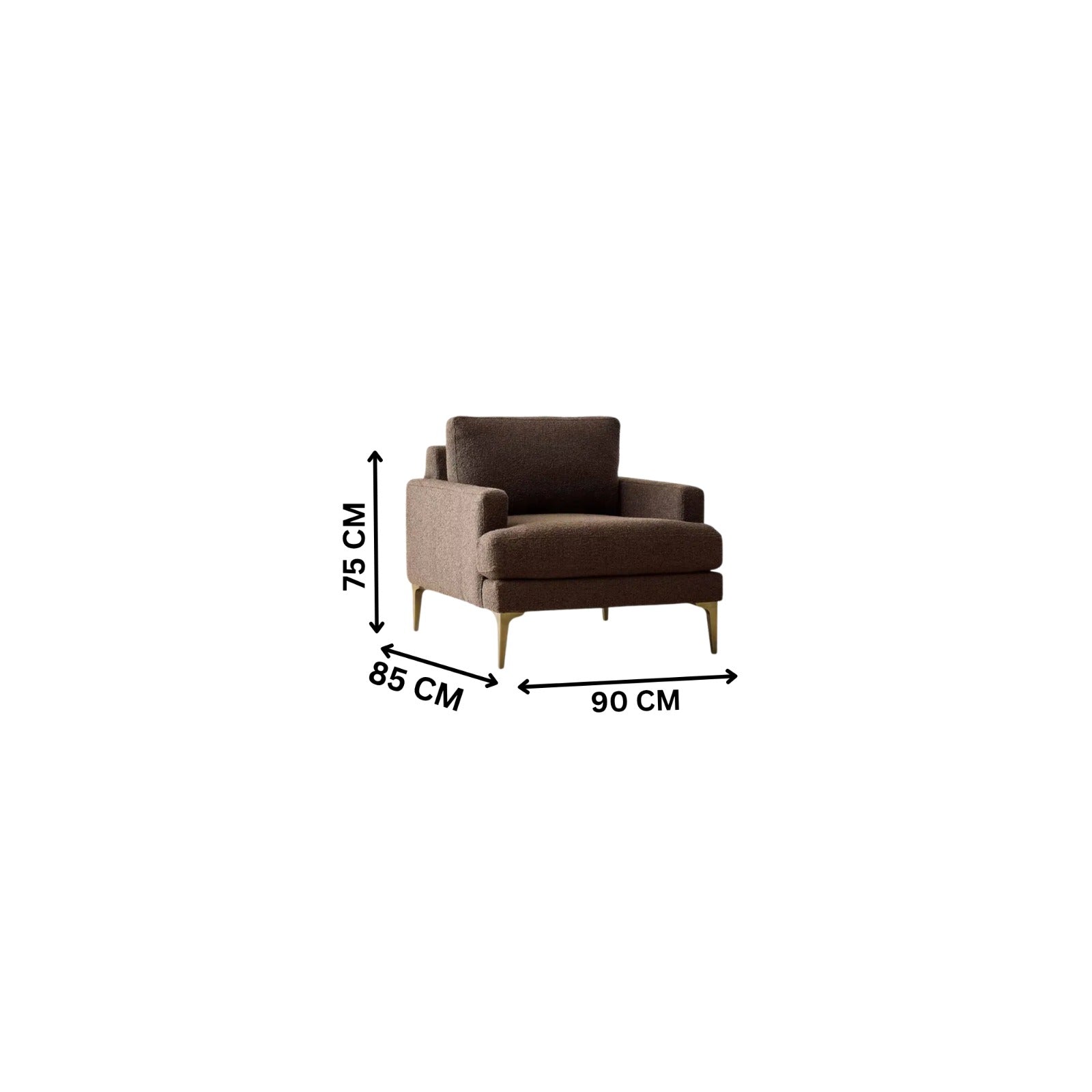 Armchair 90x85cm - Brown RA-SF153