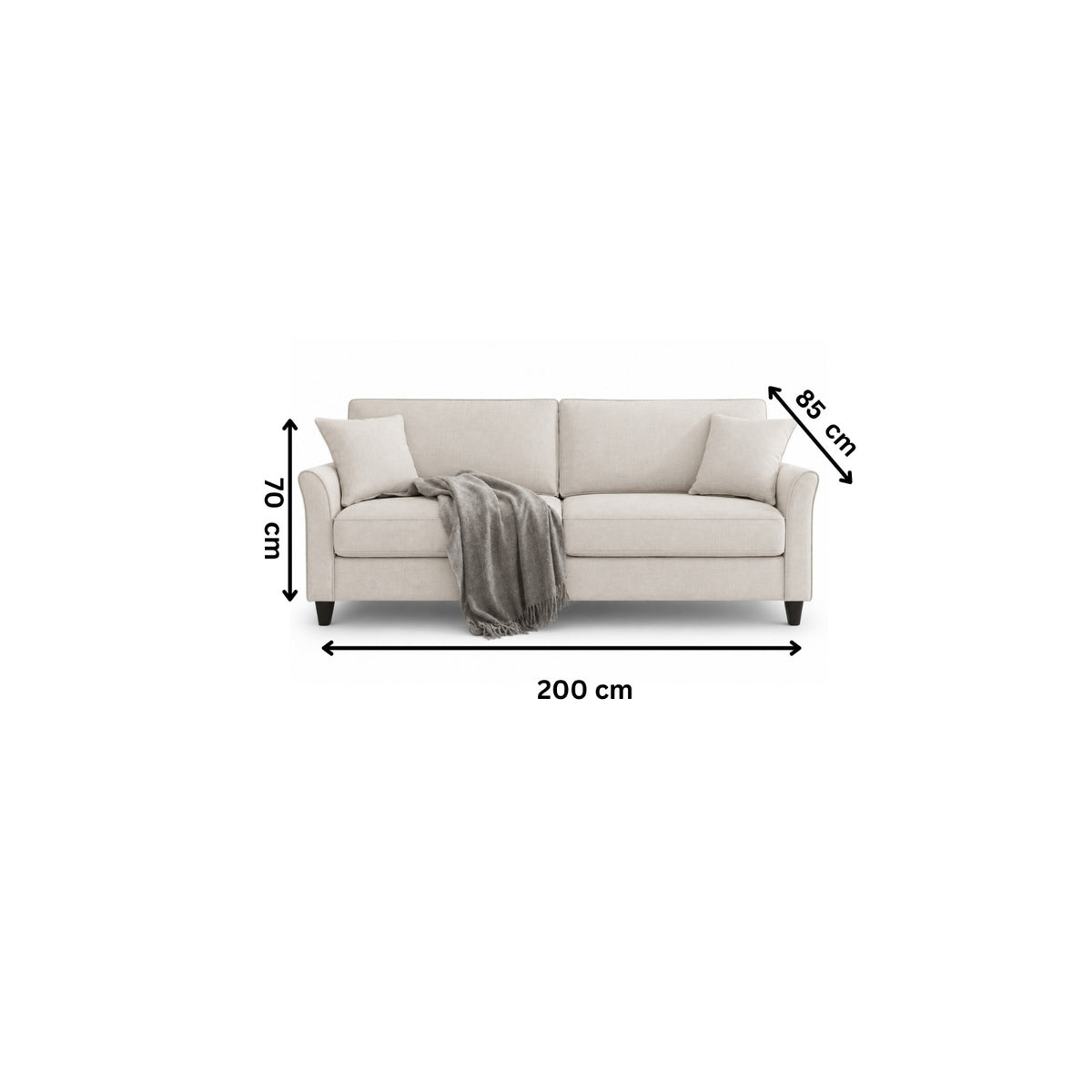 كنبة مودرن 200×85سم-اوف وايت RA-SF164