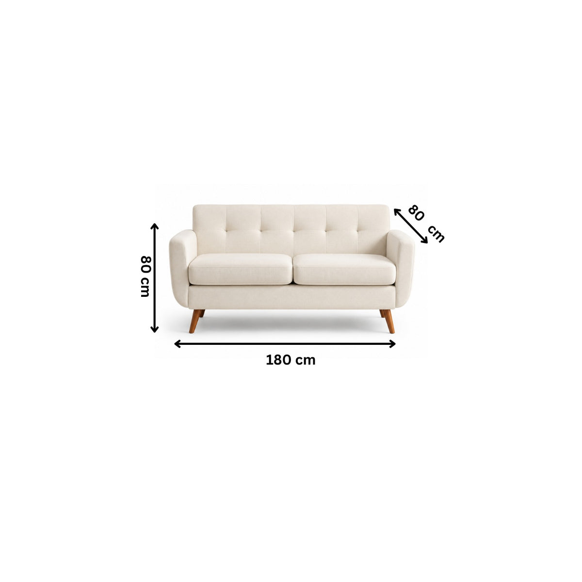 Modern sofa 180x80cm - Off-white RA-SF165