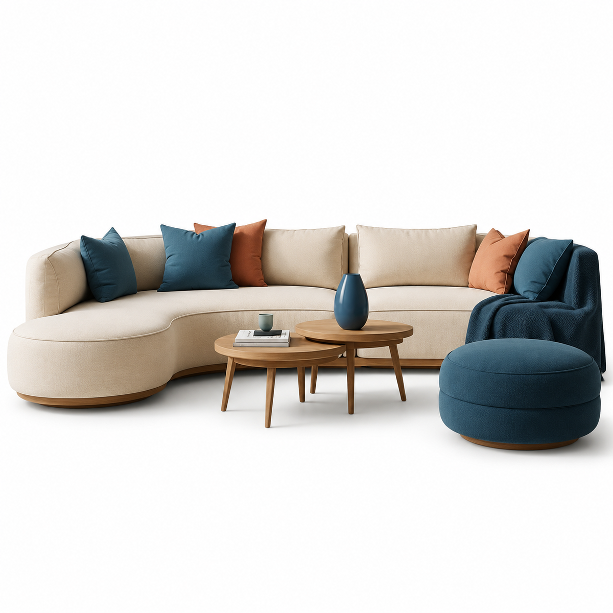 Modern corner sofa 280x170cm light beige RA-SF197