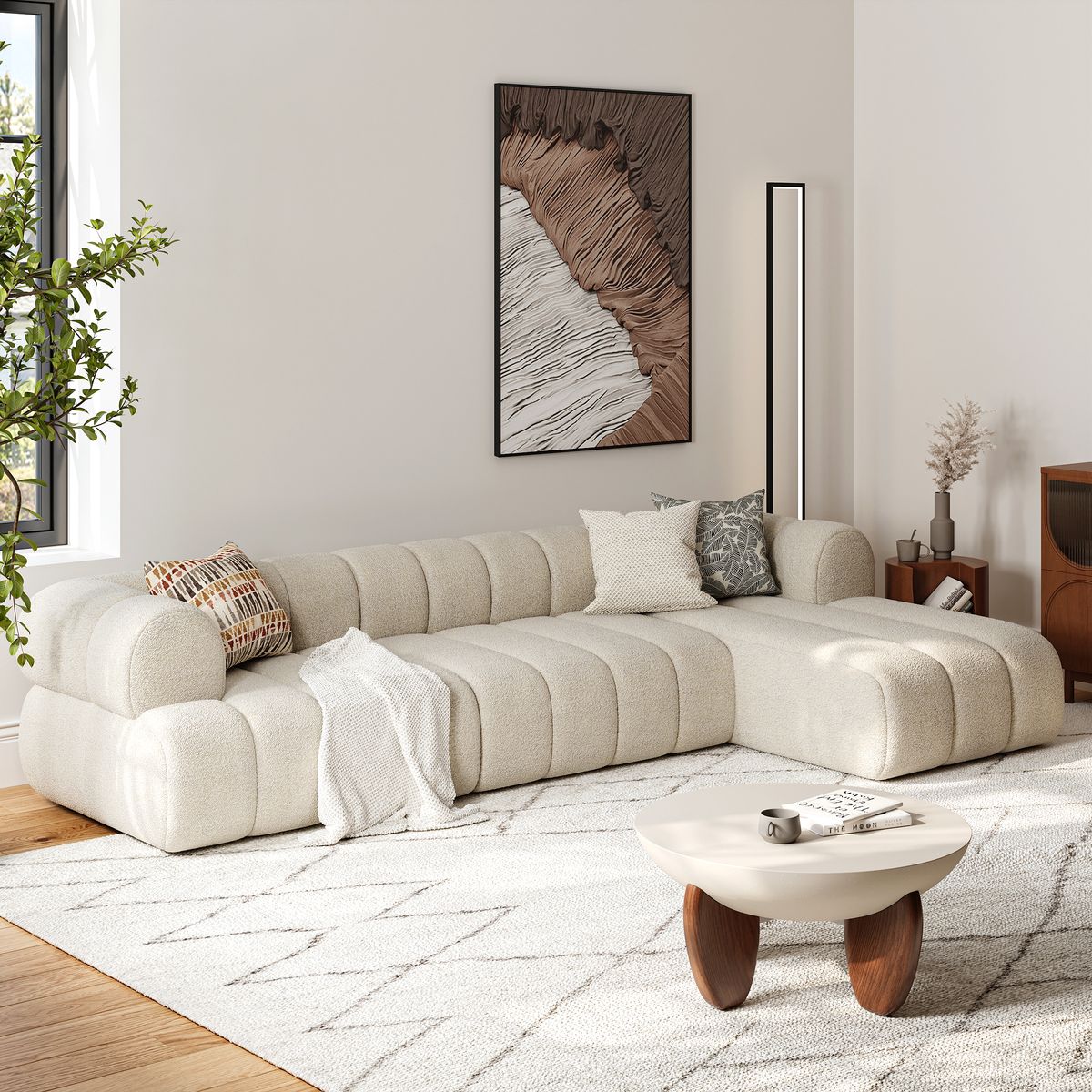 Modern corner sofa 300x200cm off-white RA-SF205