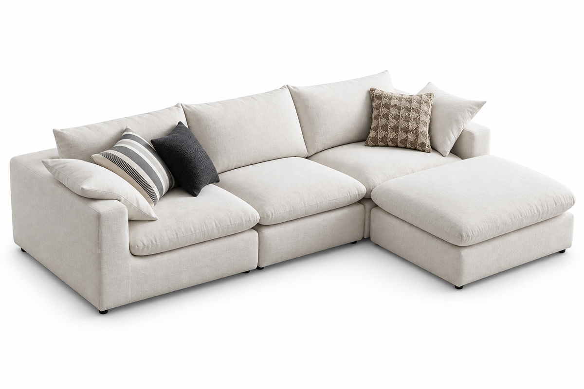 Modern corner sofa 250x180cm - Off-white RA-SF208