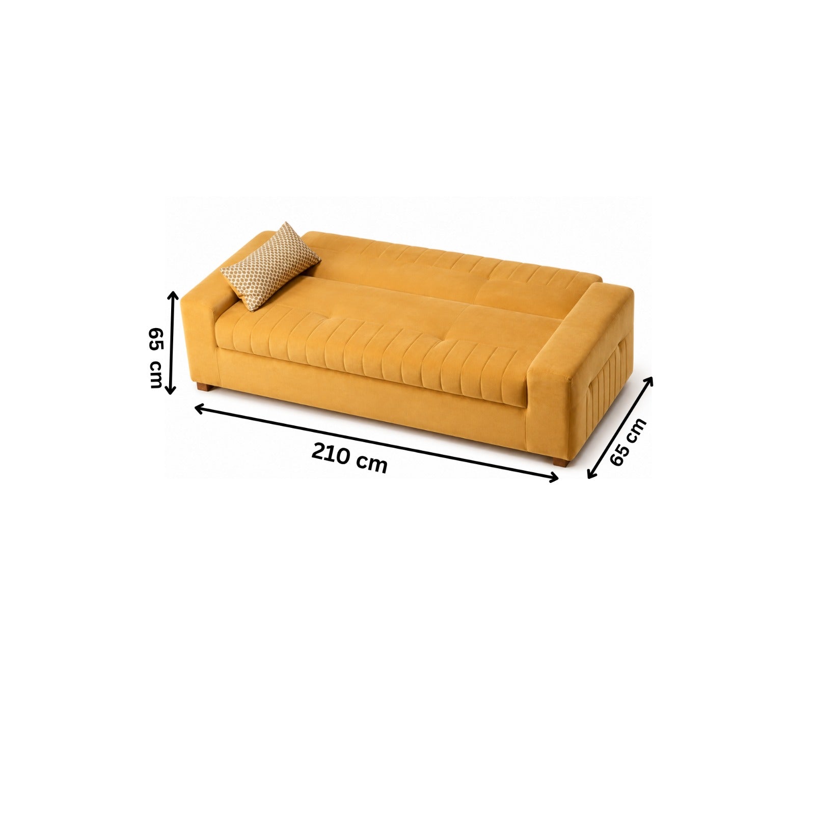Sofa bed 210x65cm - Orange RA-SF216