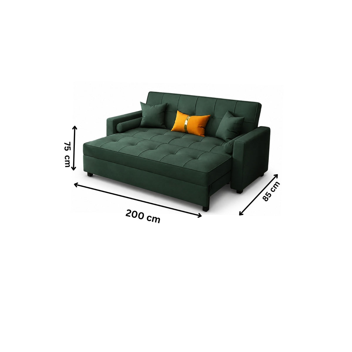 Sofa bed 200x85cm - Olive RA-SF217