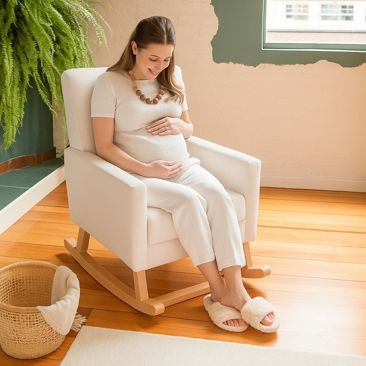 كرسي هزاز 70×75سم -أوف وايت RA-SF238