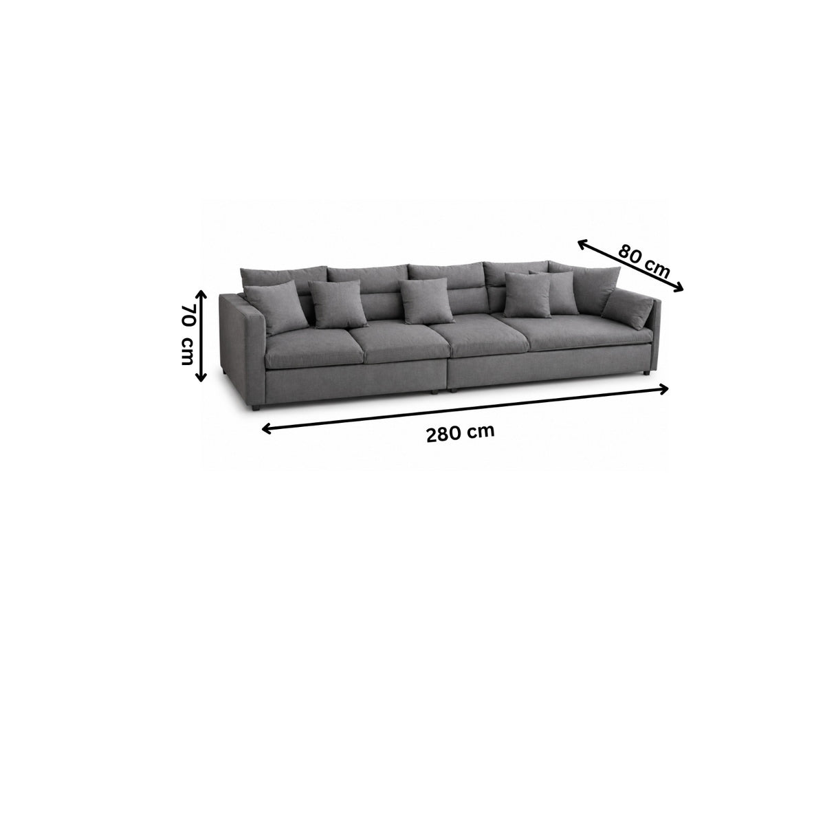 Modern Sofa 280x80cm - Gray RAF-SF260