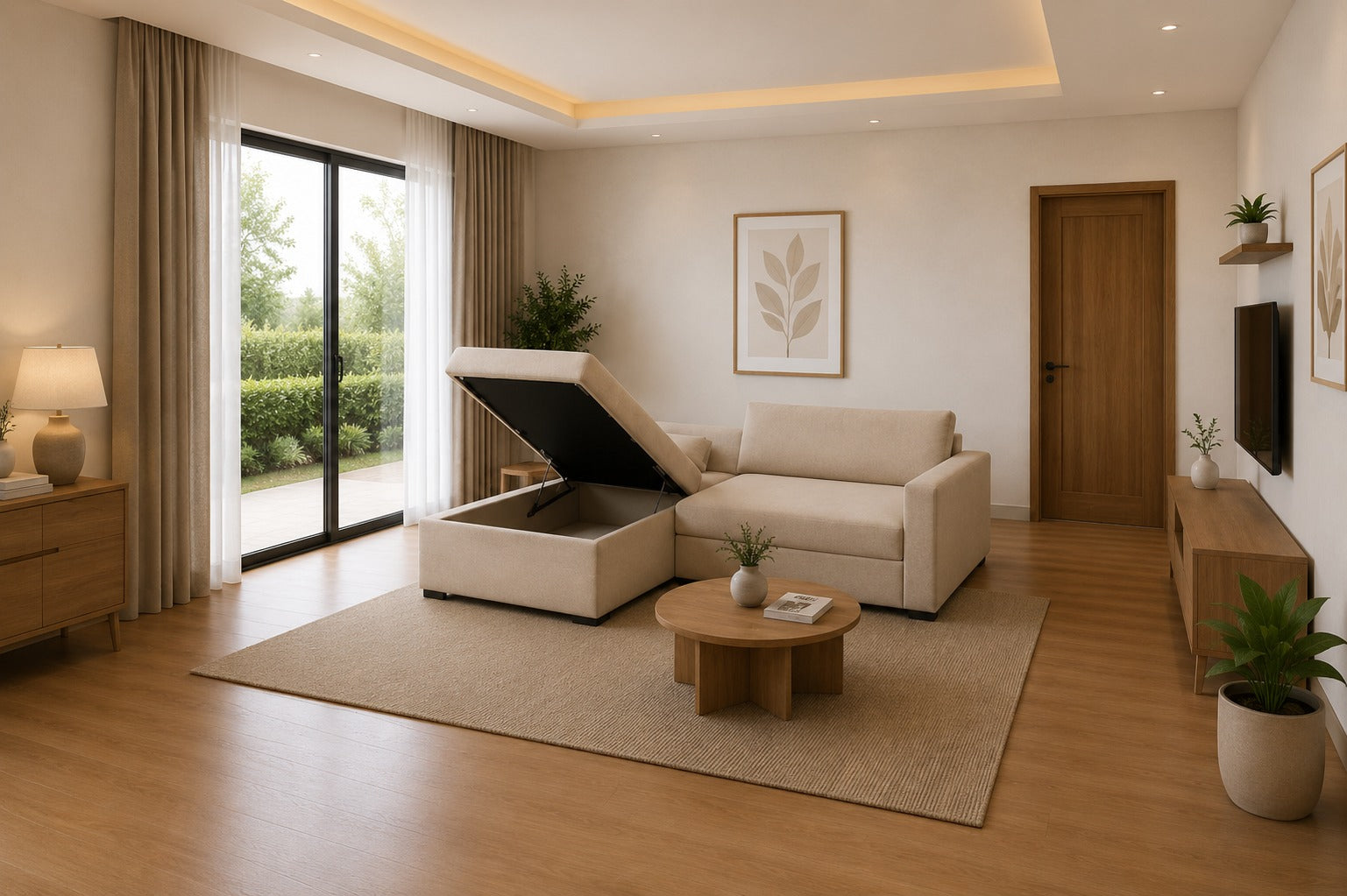 ركنة مودرن 300×200سم-بيج RA-SF303