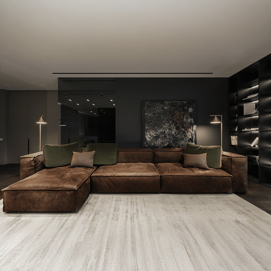 Modern corner sofa 320x190 cm - Brown RA-SF47 