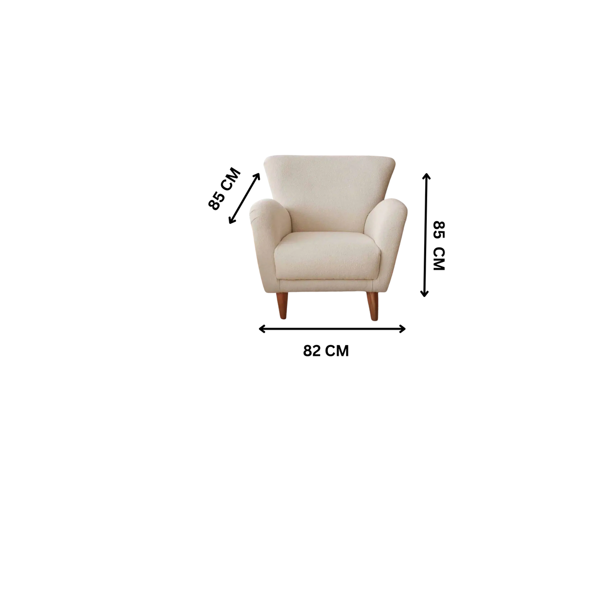 Armchair 82x85cm – Off White RA-SF88